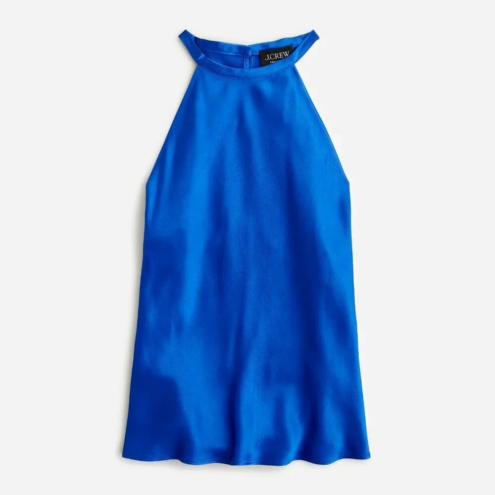 NWT J.Crew Collection Amber Top & Side-slit Skirt in Tanzanite Luster Crepe XS S
